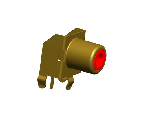 RCA01-004 Female RCA Jack Connector Single Unit Red Color For Stereo