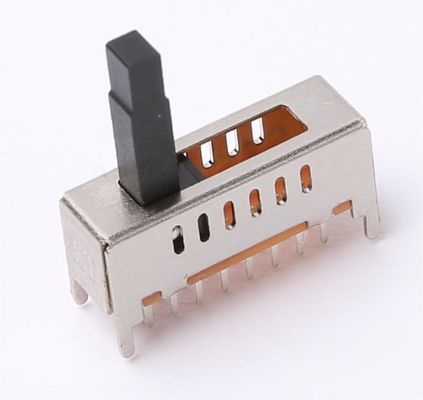 PCB DIP Insertion SPDT Micro Slide Switch 2 Pole 6 Position SS26D11