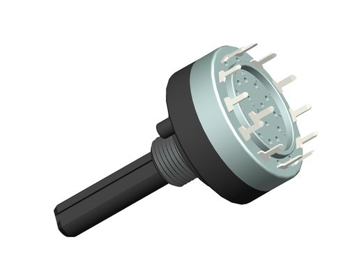 Insulated Shaft Rotary Switch 26mm Multi Way Switch For Multimedia Audio