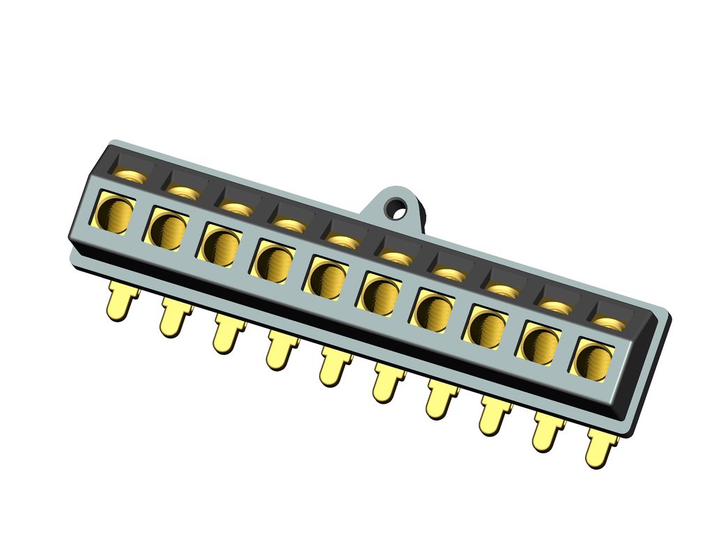 Rectangle 10 Position Car Amplifier Terminal Block PCB Mount BT10-002B BT10-93A