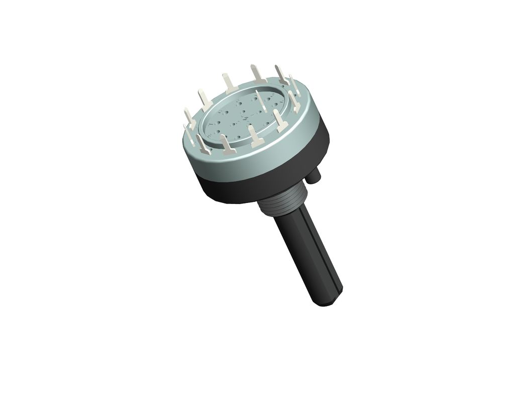Insulated Shaft Rotary Switch 26mm Multi Way Switch For Multimedia Audio