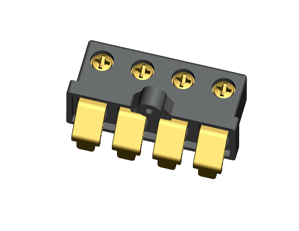 15A Rated Current Barrier Terminal Block With 1 Level PA66 UL94V-0 Housing